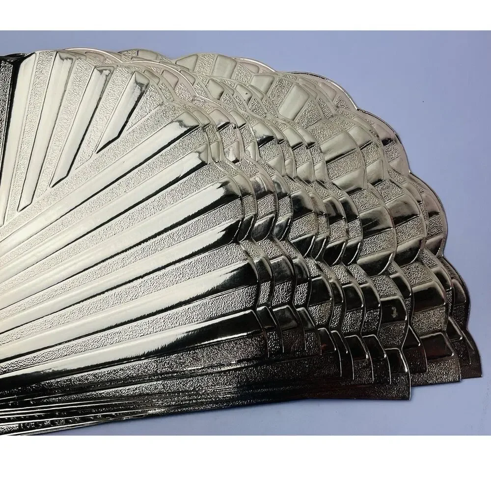 13 Vintage 80’s Art Deco Gold Dinner Placemats Retro Fan Shell Regency Party NYE
